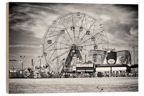 Tableau en bois Manhattan noir - Wonder Wheel