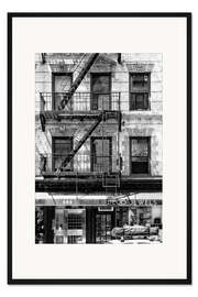 Gerahmter Kunstdruck Black Manhattan - Soho Gebäudefassade