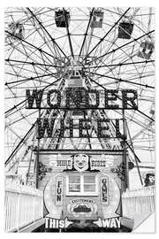 Selvklebende plakat Black Manhattan - Wonder Wheel