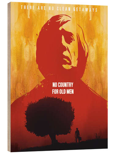 Quadro de madeira No Country for Old Men
