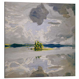 Magnettafel Wolken über einem See