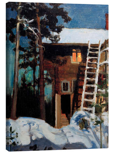 Canvas print Kalela on a Winter Night