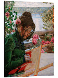 Magnettafel Marie, stickend in Kalela