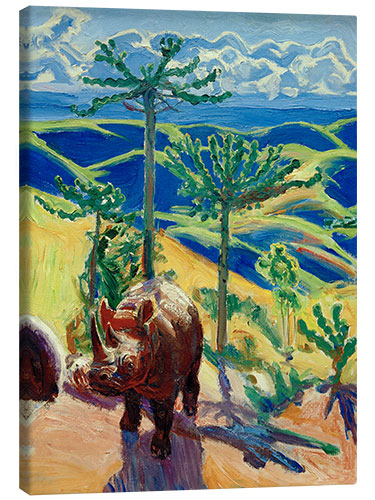 Tableau sur toile Arbres rhinocéros et euphorbe