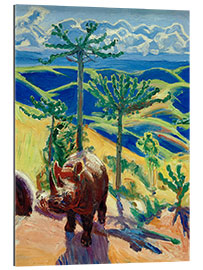 Gallery print Rhinoceros and Euphorbia Trees