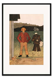 Gerahmter Kunstdruck Der Bauer und der Tod