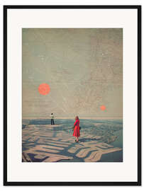 Gerahmter Kunstdruck Unsere Welt war zerbrochen und du bist gegangen