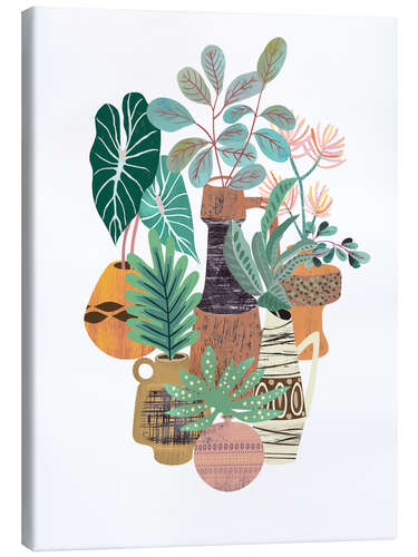 Canvas print Plants in vintage vases