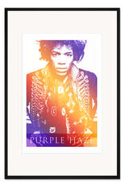Gerahmter Kunstdruck Jimi Hendrix Purple Haze