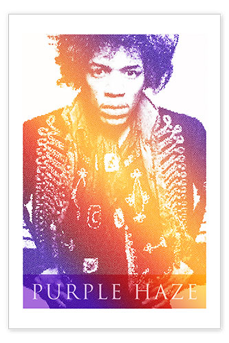 Póster Arte pop de Jimi Hendrix Purple Haze