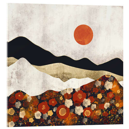 Tableau en verre acrylique Champ d'automne