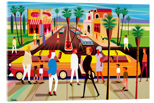 Acrylglas print Palm Springs Street Scene