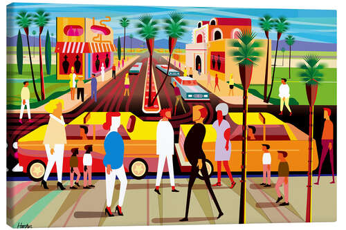 Canvas-taulu Palm Springs Street Scene