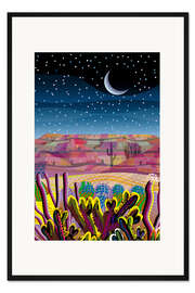 Gerahmter Kunstdruck Sternenhimmel in der Wüste