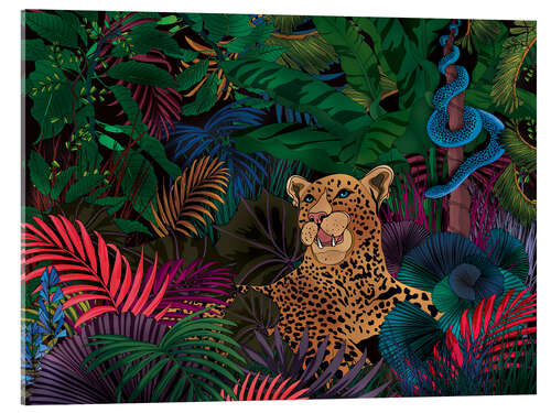 Acrylic print Jungle creatures