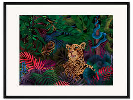 Gerahmter Kunstdruck Dschungeltiere