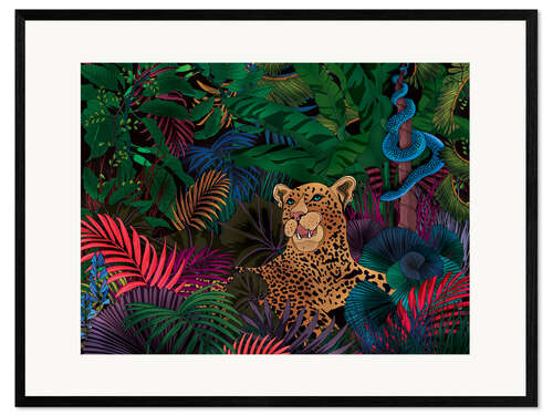 Impression artistique encadrée Créatures de la jungle
