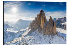 Aluminium print Tre Cime di Lavaredo, Dolomites