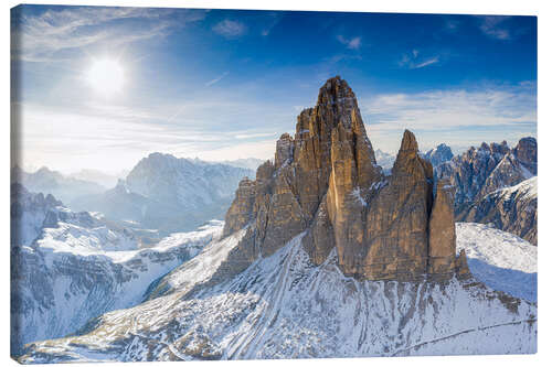 Lærredsbillede Tre Cime di Lavaredo, Dolomites