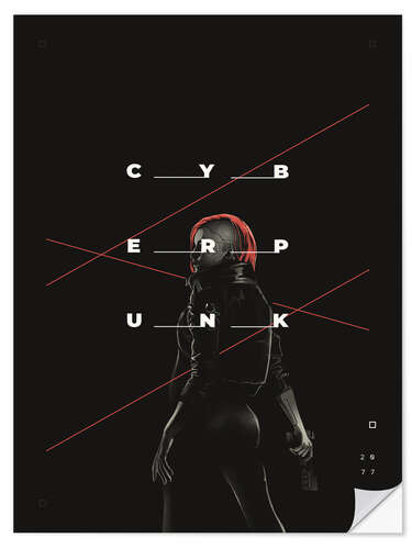 Självhäftande poster Cyberpunk 2077