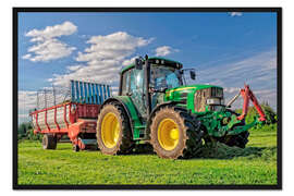 Gerahmter Kunstdruck Traktor 01