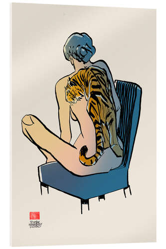 Akryylilasitaulu Naked tiger
