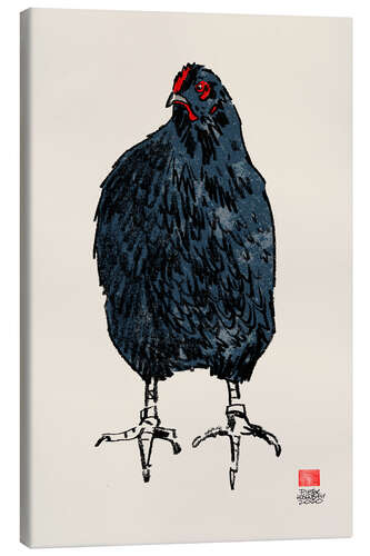 Canvas print Black chicken