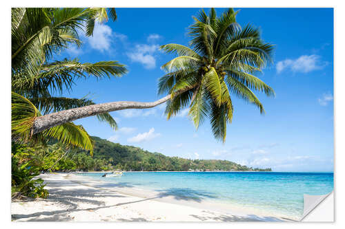 Selvklebende plakat Matira Beach on Bora Bora