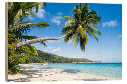 Holzbild Matira Beach auf Bora Bora