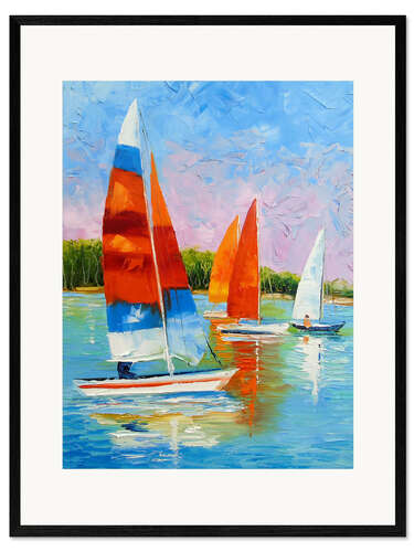 Stampa artistica con cornice Regata