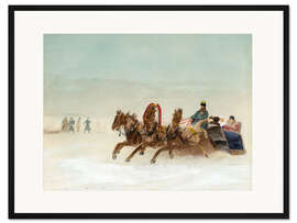 Gerahmter Kunstdruck Troika