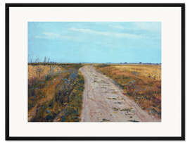 Gerahmter Kunstdruck Feldweg