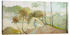Canvas print Landscape with rowan trees - Jacek Malczewski