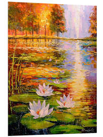 Foam board print Autumn pond