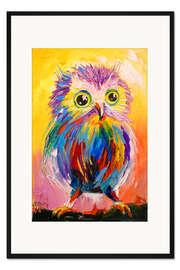 Gerahmter Kunstdruck Eule