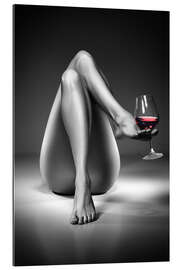 Gallery print Nude with Wine Glass II