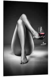 Magnettafel Akt mit Weinglas II