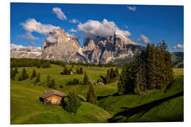 Hartschaumbild Sommer auf der Seiser Alm in Südtirol