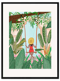 Kehystetty taidepainatus Paradise swing
