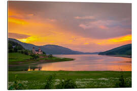 Gallery print Sunset on Lake Mavrovo, North Macedonia