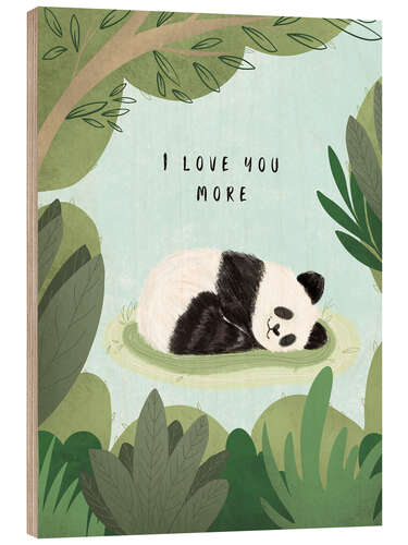Stampa su legno I love you more