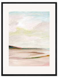 Gerahmter Kunstdruck Nebliges Ufer I