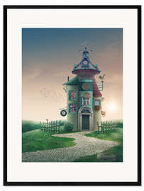 Kunsttryk i ramme Magic house