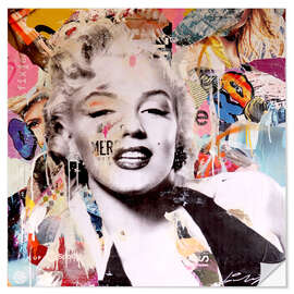 Wall sticker Marilyn Monroe Pop Art Smile