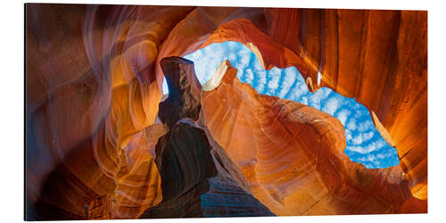 Tableau en aluminium Skies over Upper Antelope Canyon