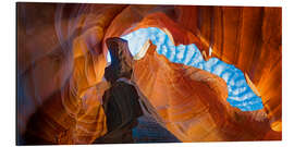 Aluminium print Skies over Upper Antelope Canyon