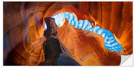 Sticker mural Skies over Upper Antelope Canyon