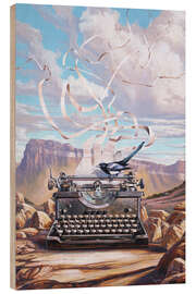 Holzbild Old Typewriter - Georg Huber