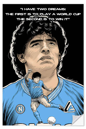 Sticker mural Diego Armando Maradona