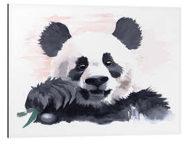 Aluminium print Munching panda